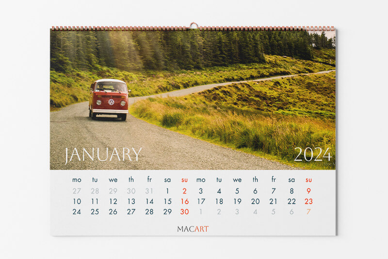 Wall Calendar 2024 - On The Road